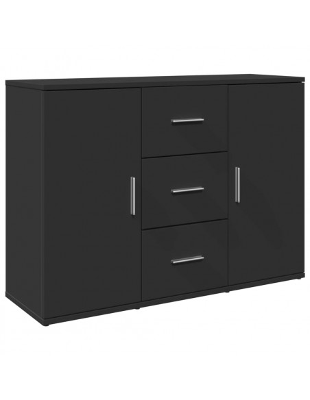 Credenza Nera 90,5x29,5x65 cm in Truciolato