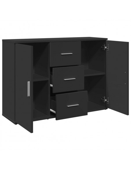 Credenza Nera 90,5x29,5x65 cm in Truciolato