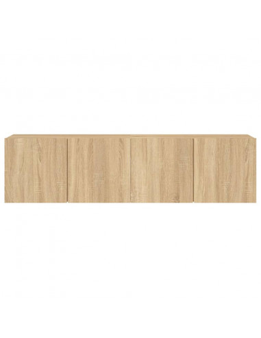 Mobili TV a Parete 2pz Rovere Sonoma 80x30x41 cm