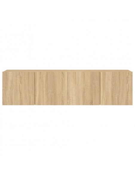 Mobili TV a Parete 2pz Rovere Sonoma 80x30x41 cm