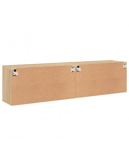 Mobili TV a Parete 2pz Rovere Sonoma 80x30x41 cm