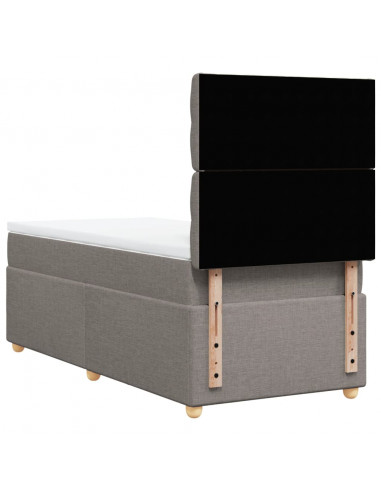 Giroletto a Molle con Materasso Tortora 100x200 cm in Tessuto