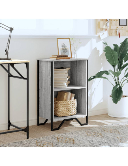 Libreria Grigio Sonoma 50x31x74,5 cm in Legno Multistrato