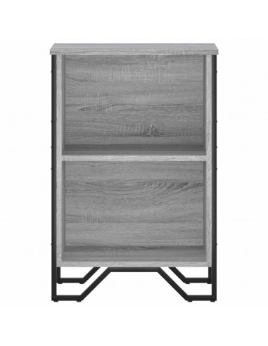 Libreria Grigio Sonoma 50x31x74,5 cm in Legno Multistrato