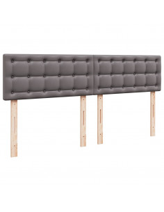 Giroletto a Molle con Materasso Grgio 200x200 cm in Similpelle 2