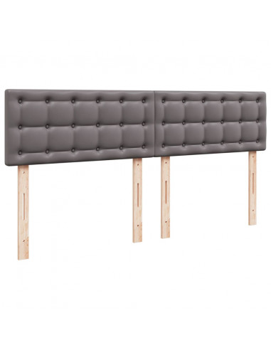 Giroletto a Molle con Materasso Grgio 200x200 cm in Similpelle