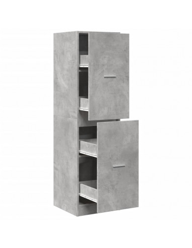 Armadietto da Farmacia Grigio Cemento 40x41x144,5 cm Truciolato