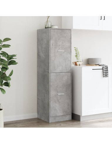 Armadietto da Farmacia Grigio Cemento 40x41x144,5 cm Truciolato
