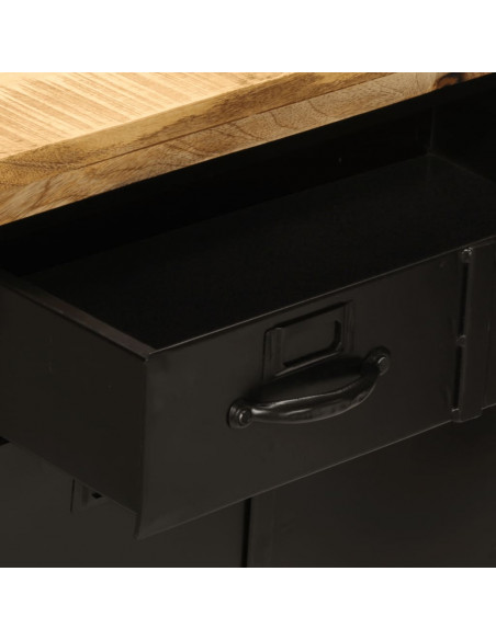 Credenza 55x30x71 cm in Legno Massello di Mango