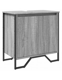 Mobile Lavabo Bagno Grigio Sonoma 60x35x60 cm in Truciolato 2