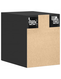 Mobile a Parete Nero 30x42,5x40 cm in Legno Multistrato 2