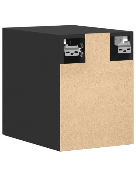 Mobile a Parete Nero 30x42,5x40 cm in Legno Multistrato