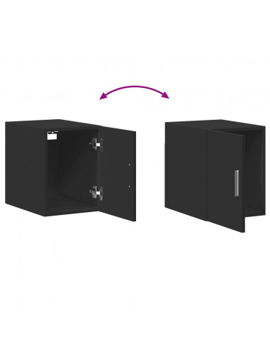 Mobile a Parete Nero 30x42,5x40 cm in Legno Multistrato