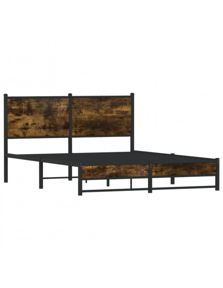 Giroletto senza Materaso in Metallo Rovere Fumo 150x200 cm