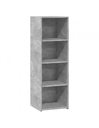 Credenza Grigio Cemento 40x41x124cm in Legno Multistrato