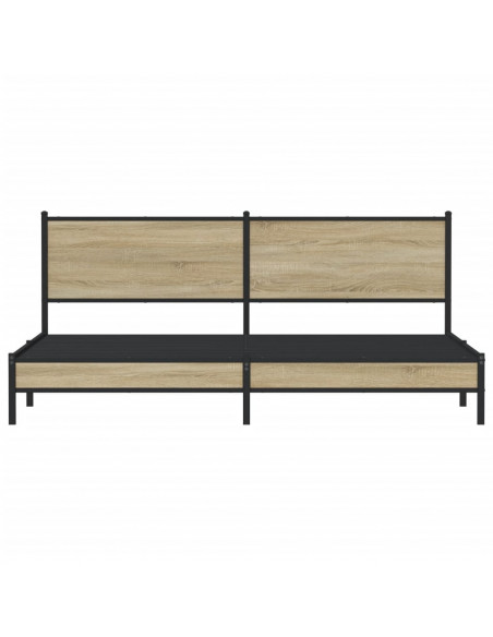 Giroletto senza Materaso in Metallo Rovere Sonoma 193x203 cm