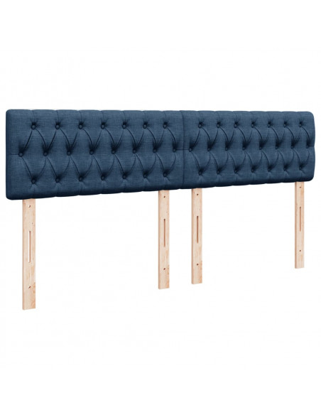 Giroletto a Molle con Materasso Blu 180x200 cm in Tessuto