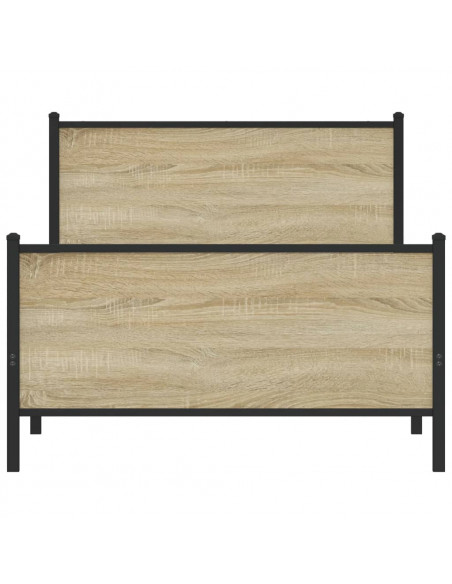 Giroletto con Testiera&Pediera Metallo Rovere Sonoma 100x190 cm