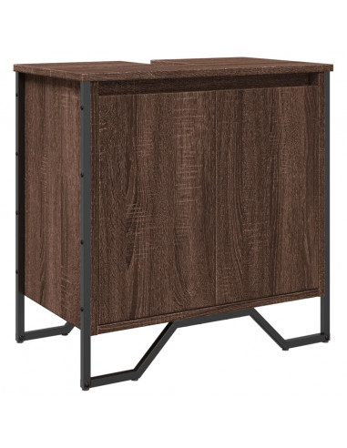 Mobile Lavabo Bagno Rovere Marrone 60x35x60cm in Truciolato