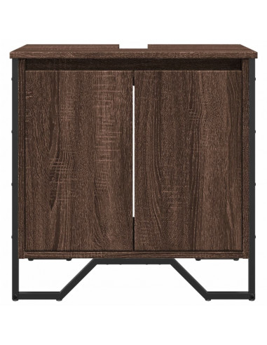 Mobile Lavabo Bagno Rovere Marrone 60x35x60cm in Truciolato