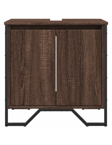 Mobile Lavabo Bagno Rovere Marrone 60x35x60cm in Truciolato