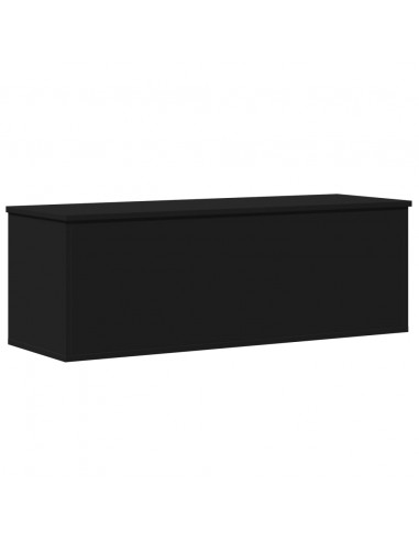 Contenitore Portaoggetti Nero 102x35x35 cm in Truciolato