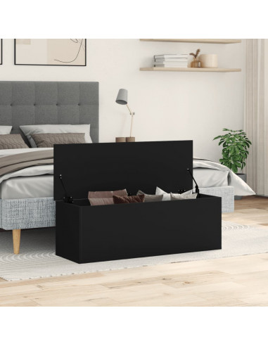 Contenitore Portaoggetti Nero 102x35x35 cm in Truciolato