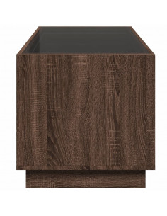 Tavolino da Salotto con LED Infinity Rovere Marrone 70x50x50 cm 2
