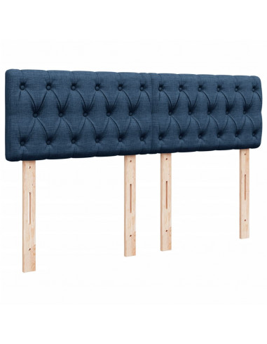 Giroletto a Molle con Materasso Blu 160x200 cm in Tessuto