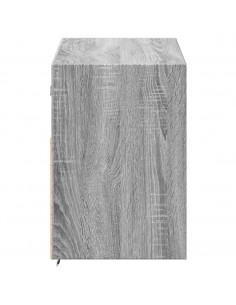 Mobile TV a Parete con Luci LED Grigio Sonoma 100x31x45 cm 2