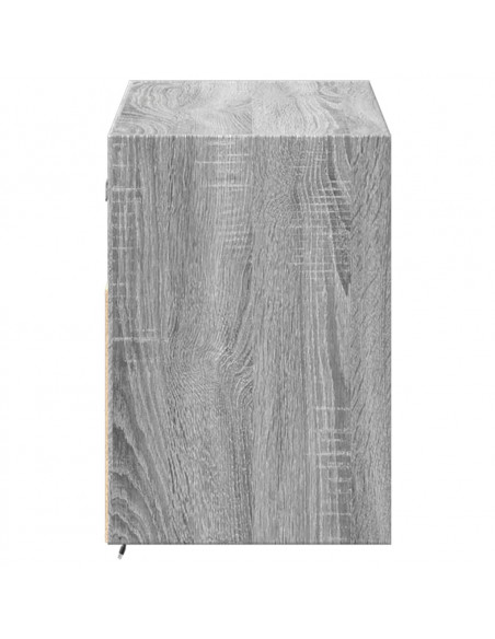 Mobile TV a Parete con Luci LED Grigio Sonoma 100x31x45 cm