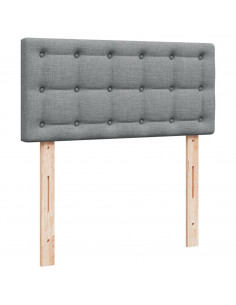 Giroletto a Molle con Materasso Grigio Chiaro 90x200 cm Tessuto 2