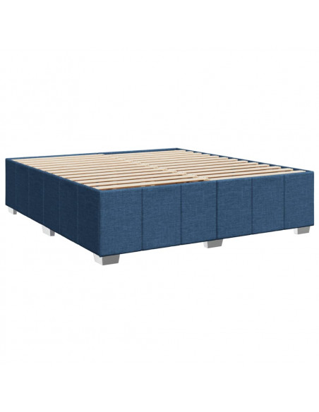 Giroletto a Molle con Materasso Blu 180x200 cm in Tessuto