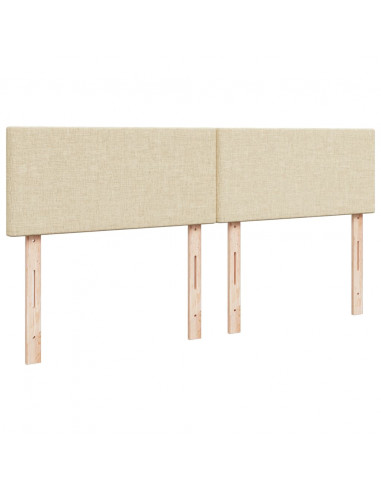 Giroletto a Molle con Materasso Crema 200x200 cm in Tessuto