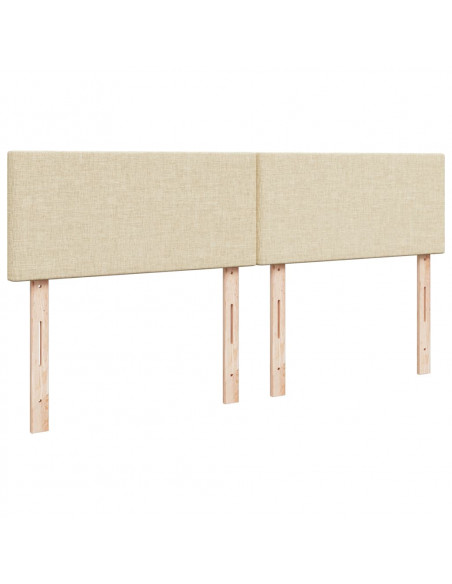 Giroletto a Molle con Materasso Crema 200x200 cm in Tessuto