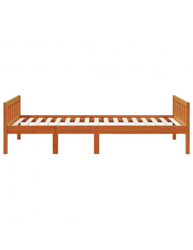 Letto Bambini senza Materasso Marrone Cera 75x190 cm Legno Pino