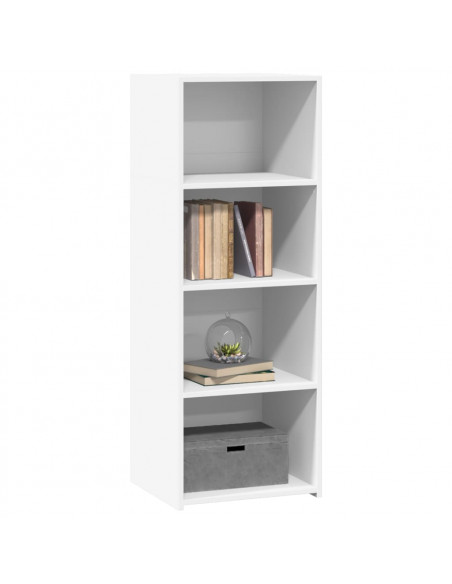 Credenza Bianca 45x41x124cm in Legno Multistrato