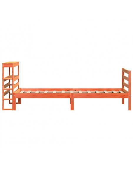 Letto senza Materasso Marrone Cera 75x190 cm in Legno di Pino