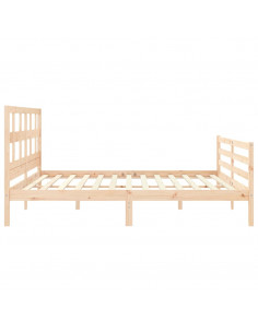 Giroletto con Testiera 200x200 cm in Legno Massello 2