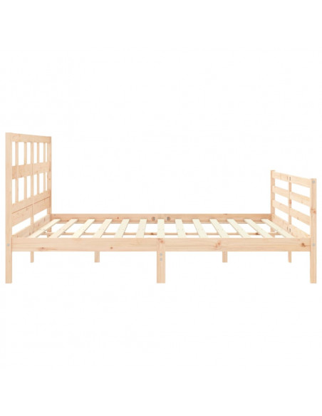 Giroletto con Testiera 200x200 cm in Legno Massello