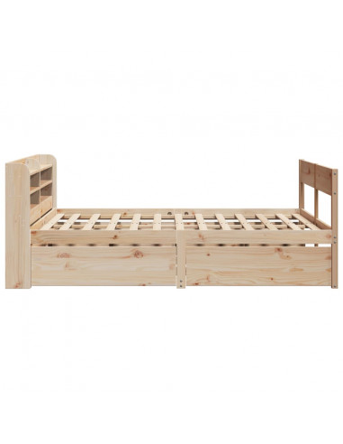 Letto senza Materasso 140x190 cm in Legno Massello di Pino