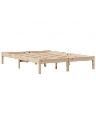 Letto senza Materasso 140x190 cm in Legno Massello di Pino