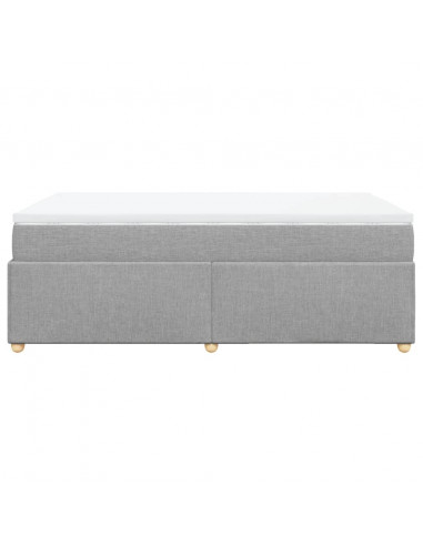 Giroletto a Molle con Materasso Grigio Chiaro 120x200cm Tessuto