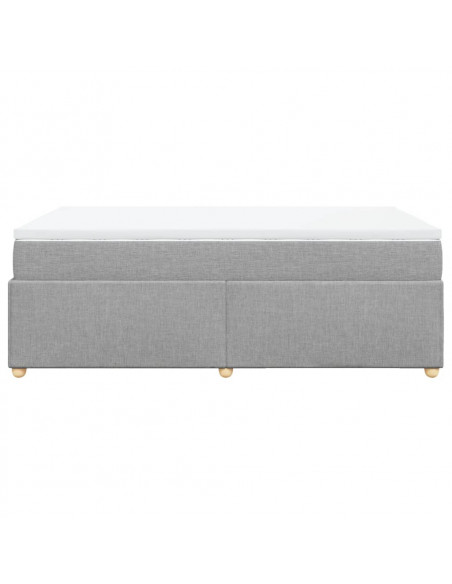 Giroletto a Molle con Materasso Grigio Chiaro 120x200cm Tessuto