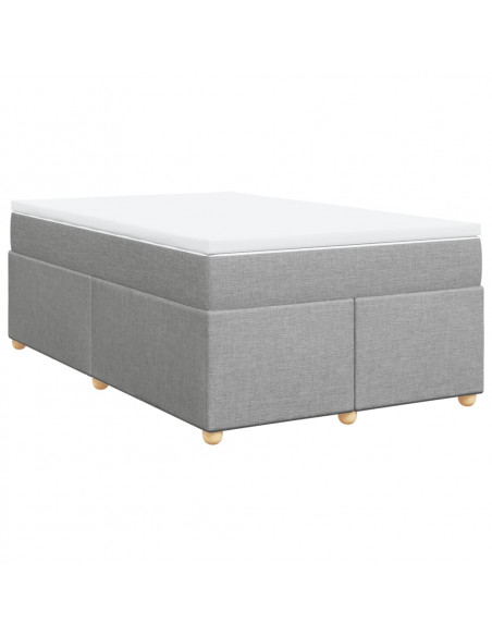 Giroletto a Molle con Materasso Grigio Chiaro 120x200cm Tessuto