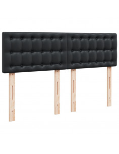 Giroletto a Molle con Materasso Nero 160x200 cm in Similpelle 2