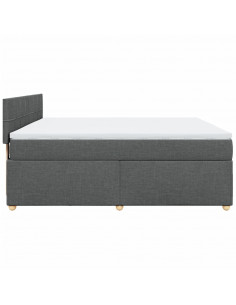 Giroletto a Molle con Materasso Grigio Scuro 180x200 cm Tessuto 2