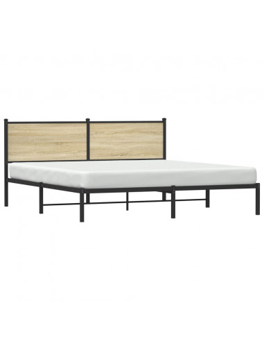 Giroletto con Testiera in Metallo Rovere Sonoma 183x213 cm