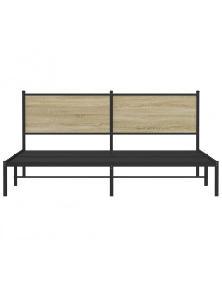 Giroletto con Testiera in Metallo Rovere Sonoma 183x213 cm