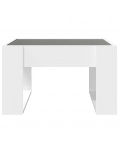 Tavolino da Salotto con LED Infinity Bianco 50x53x30 cm 2